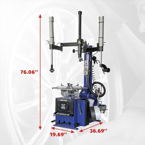 XK New Model 988 Tire Changer Tire Machine Wheel Changers Combo 690 Balancer Rim Clamp with 36 Month Part Replacements 110V - color: Model: 988+690