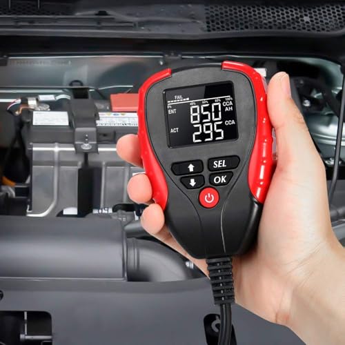 12V Car Battery Tester, Auto Battery Load Analyzer with LCD Display - Test Battery Life Percentage,Voltage, Resistance and CCA Value (AE310-1)