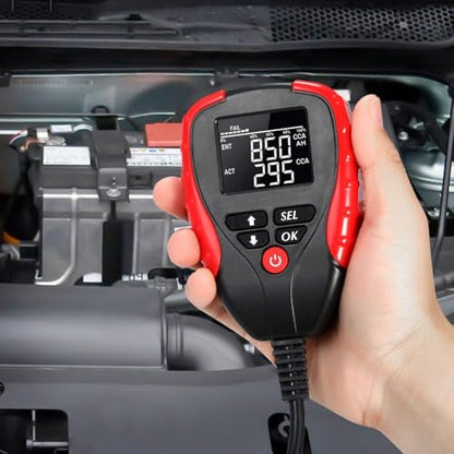 12V Car Battery Tester, Auto Battery Load Analyzer with LCD Display - Test Battery Life Percentage,Voltage, Resistance and CCA Value (AE310-1)