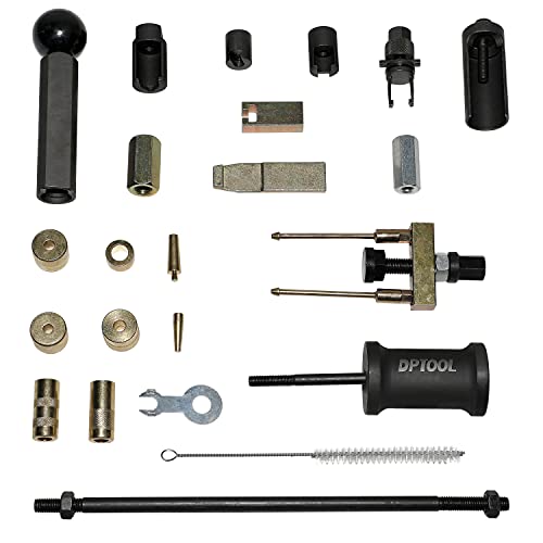 DPTOOL Fuel Injector Removal Puller Kit Seal Install Tool for Audi VW | for VW TDi 4 Cyl 8V 16V Diesel Replacement for Audi VW 1.2 1.4 1.6 1.8 2.0 2.7 3.0 3.2 3.6 V6 4.2 V8 FSI Petrol - size: 24PC Gasoline and Diesel Kit