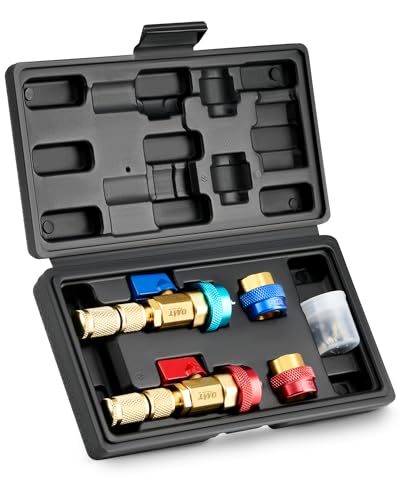Orion Motor Tech AC Valve Core Removal Tool, R134a R1234yf R22 Valve Core Remover Installer Tool Kit for Automotive Air Conditioning Systems, AC Valve Core Tool for Standard JRA and Schrader Valve