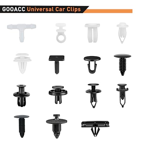 GOOACC 501PCS Universal Car Clips Mixed Auto Bumper Fender Trim Door Panel Shield Engine Cover Retainer Rivet Push Clips with Fastener Remover for GM Ford Chrysler Toyota Lexus Honda Acura Dodge Jeep - color: 500Pcs Mixed Clips + 1 Remover