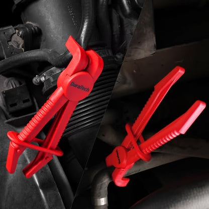 DURATECH 3-Piece Hose Pinch Clamp Pliers, 90 Angled Hose Pinch Off Pliers | Line Clamp Pliers Set for Fuel, Brake and Radiator Hoses - size: 3-Piece, style: 90 Angled