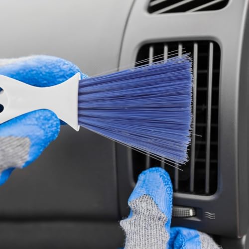 Ciieeo Automotive Interior Cleaning Brush Detailing Tool with Bucket Soft Bristles Long Handle Auto Detail Cleaner Set for Vehicle Dashboard Air Vent Slit and Automobile Seat Sweeping