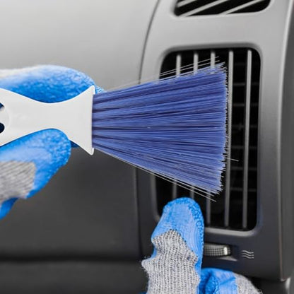Ciieeo Automotive Interior Cleaning Brush Detailing Tool with Bucket Soft Bristles Long Handle Auto Detail Cleaner Set for Vehicle Dashboard Air Vent Slit and Automobile Seat Sweeping