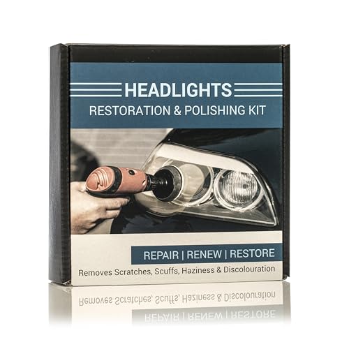 Glass Polish DIY Headlights Restoration and Polishing Kit – Permanent Headlight & Tail-Light Restoration, Restores As-New Condition and Guards Against Future Damage - GP31016