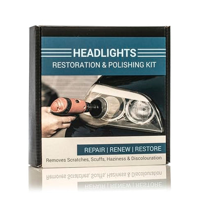 Glass Polish DIY Headlights Restoration and Polishing Kit – Permanent Headlight & Tail-Light Restoration, Restores As-New Condition and Guards Against Future Damage - GP31016