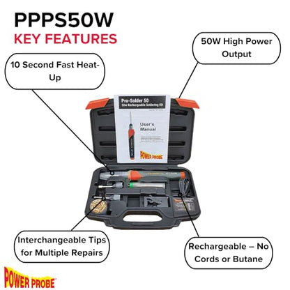 Power Probe Pro-Solder 50 Butane Soldering Iron (PPPS50W)