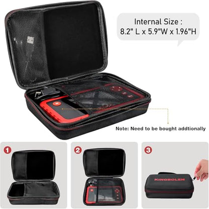 KINGBOLEN Protective Case Storage Bag for OBD2 Scanner Launch CRP123/CRP123 Plus/Creader VII+/CR529/CR3008 Plus Code Reader Diagnostic Scan Tool(Case Only)