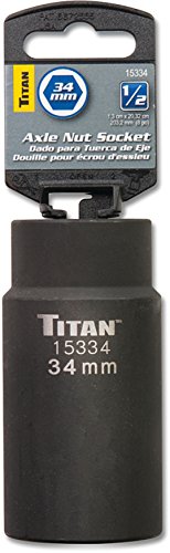 Titan 15334 34mm 1/2" Drive 6 Point Axle Nut Socket - size: 34mm