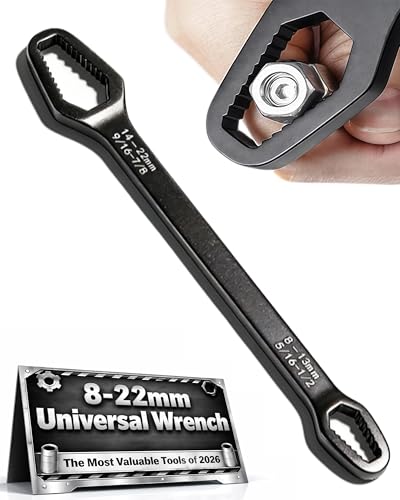 Universal Car Torx Wrench, Universal Self Adjusting Wrench, Double Ended Torx Wrench, Adjustable Double-Sided Wrench, 8-22mm Universal Wrench Receive for Home Car Repair (#B(3mm thick)) - color: #B(3mm Thick)