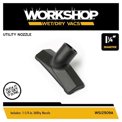 WORKSHOP Wet/Dry Vacs WS12509A 1-1/4-in. Utility Nozzle Vacuum Attachment - size: 1.25 Inch