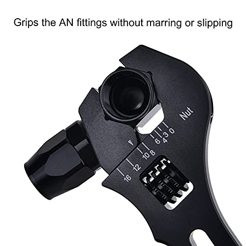 EVIL ENERGY AN Fitting Hose Wrench Adjustable 3AN-16AN Aluminum Black - color: Black, size: Adjustable 3AN-16AN