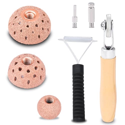 Unicaravan Tire Patch Repair Tools Tire Buffing Wheels 25mm 42mm 55mm | Tungsten Carbide Tire Patch Roller Scraping Cutter for Car Tire Grinding Polishing Accessories Kit - size: 25+42+55mm 7PCS