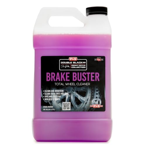 P & S PROFESSIONAL DETAIL PRODUCTS - Brake Buster Wheel and Tire Cleaner - Non-Acid Formula Safe For All Wheel Types, Removes Brake Dust, Oil, Dirt, Light Corrosion - 1 Gallon - size: 128 Fl Oz (Pack of 1)