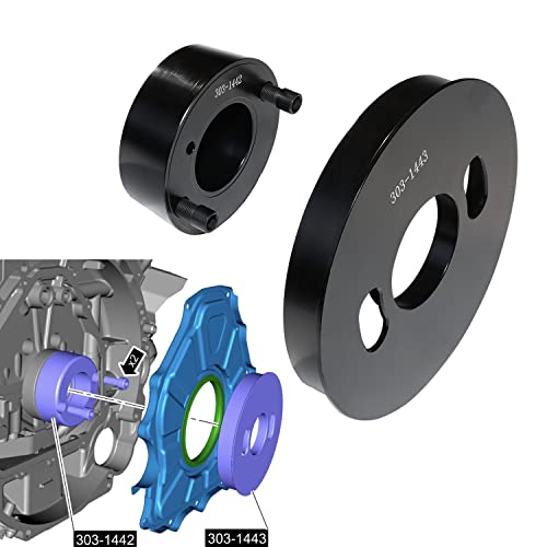 DPTOOL Guide Spay Rear Crankshaft Seal Removal Installation Tool compatible with Land Rover 3.0T V6SC Engine Replace 303-1442 303-1443 - size: 303-1442 303-1443