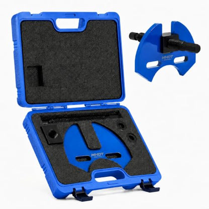 Mhot Wheel Hub Removal Tool Kit, Wheel Bearing Hub Remover Tool Set Compatible with 5 6 8 Lug Hub Assemblies on Cars and Trucks, Wheel Hub Buster Puller with Carrying Case - color: BLUE