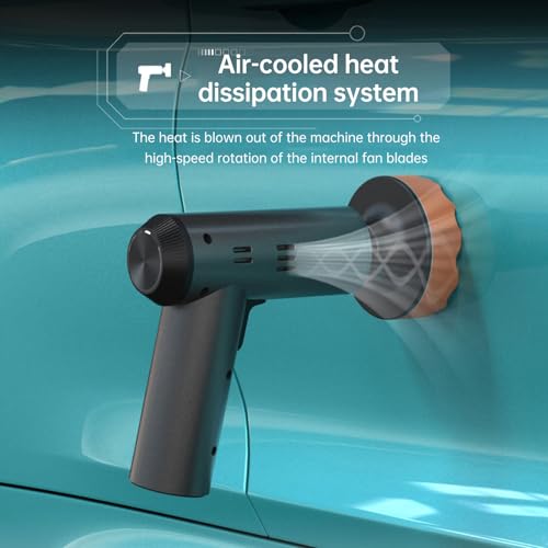 Cordless Car Buffer Polisher kit w/ 2000mAh USB-C Rechargeable Batteries, Portable Car Buffer Waxer Kit w/ Extra 3pcs Disc, Polisher for Car Detailing Boat Sanding Scratch Removing