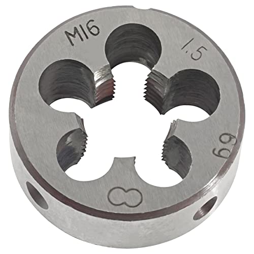 M16 x 1.5 Metric Tap and Die Set, M16 X 1.5mm HSS Machine Thread Tap and M16 X 1.5mm Alloy Tool Steel Round Thread Die Right Hand - size: M16x1.5mm