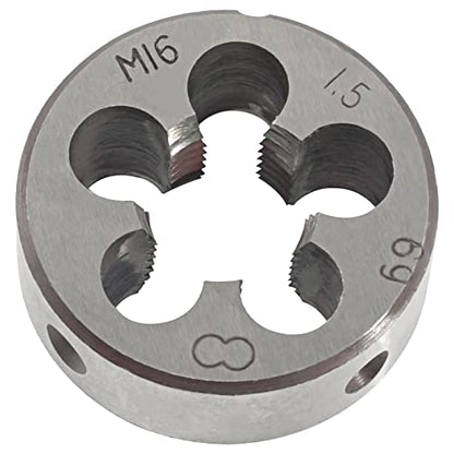 M16 x 1.5 Metric Tap and Die Set, M16 X 1.5mm HSS Machine Thread Tap and M16 X 1.5mm Alloy Tool Steel Round Thread Die Right Hand - size: M16x1.5mm
