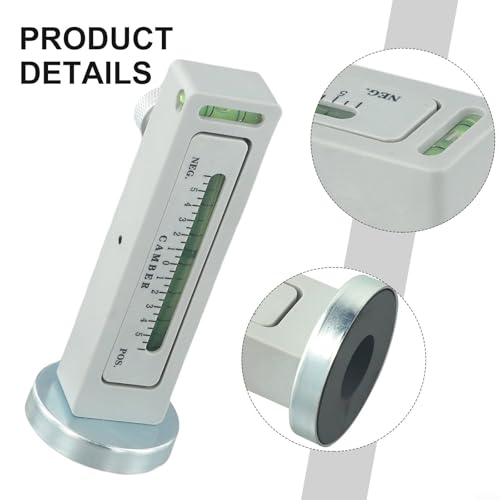 Adjustable Magnetic Camber Gauge Level Tool Aluminum Alloy Four-Wheel Alignment Measurement For Car Caster And Camber, White