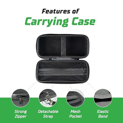 Airmoto and Carrying Case Bundle Deal - Tire Inflator Portable Air Compressor with Hard Case - Air Pump for Car Tires, Motorcycle, Bicycle - Cordless Tire Pump with Tire Pressure Gauge