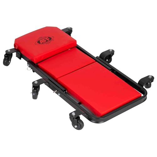 AFF 3-Way Mechanic Creeper & Shop Stool - Heavy Duty Low Profile Seat with Backrest Converts to Creeper & Garage Stool - for Garage & Shop Use - style: 3-Way Creeper Seat