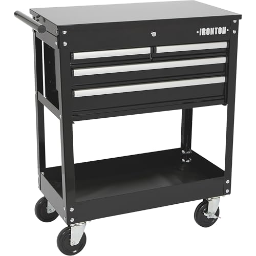 Ironton Slide-Top Mobile Tool Chest, 4 Locking Drawers, Powder-Coat | Rust-resistant finish, Fully opening slide top, Rolling mobility, Secure garage/shop storage, Quick-access organization - size: 4 Drawer