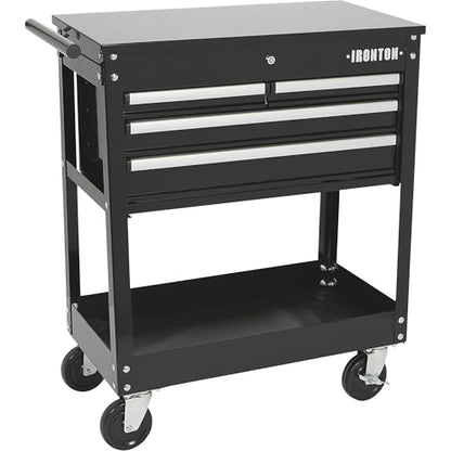 Ironton Slide-Top Mobile Tool Chest, 4 Locking Drawers, Powder-Coat | Rust-resistant finish, Fully opening slide top, Rolling mobility, Secure garage/shop storage, Quick-access organization - size: 4 Drawer