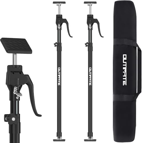 Third Hand Support Pole Heavy Duty, Cabinet Jacks for Installing Cabinets with 154 LBS Capacity and Expand from 49-1/5 to 114-1/5 in, 2-PC - size: Long 2pcs（49.2 ~ 114.2 inches）