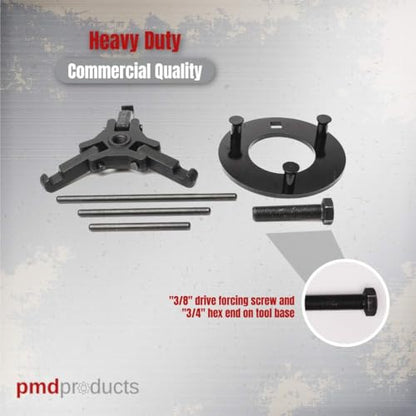PMD Products 3 ARM Harmonic Balancer Puller and Installer Kit - Professional Automotive Repair Tool Set for Chrysler, GM, Ford, Mitsubishi - Heavy-Duty Durability, Versatile Application
