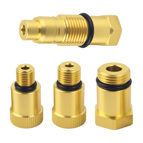 4PCS Compression Tester Automotive Adapter,Thickened O-Ring Airtight Seal Cylinder Compression Tester Adapter,Anti-Rust Spark Plug Testers Adaper for Gas Engine,Motorcycle