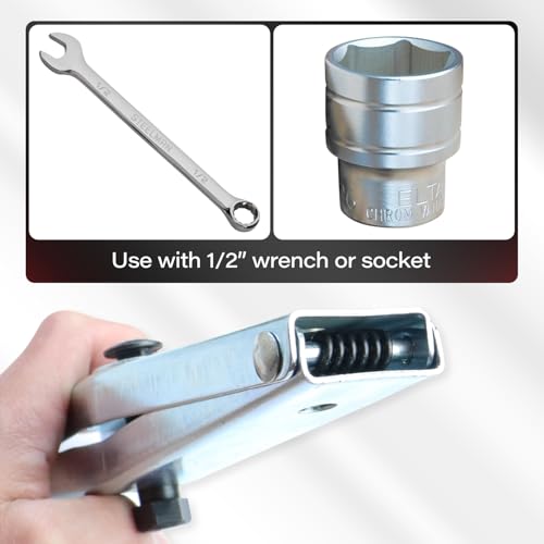 Door Hinge Spring Compressor Tool Compatible with 1/2 Inch Wrenches | Fit for GM Vehicles and Light Trucks, Easy Installation of Auto Door Springs