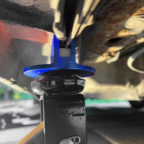 Universal Magnetic Jack Pad, 0.39" Width Slotted Jack Puck Pinch Weld Frame Rail Adapter Pad, Heavy Duty Aluminum Grooved Jacks Lift Pads Automotive Repair Accessories (Blue) - color: Blue