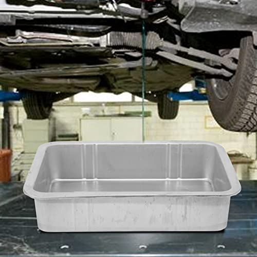 Oil Drain Pan, Universal Car Oil Change Drain Pan Container Portable Automotive Drain Tray Leak Resistant Metal Construction Durable Easy Pour for Garage Workshop Vehicles Boats - size: 5L
