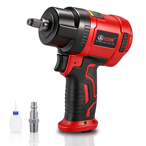 XIIW 3/8 Inch Air Impact Wrench, 745ft-lbs Nut-busting Torque, 10,000 RPM | Heavy Duty 3/8'' Air Impact Gun, Twin Hammer Pneumatic Impact Wrench for Automobile Repair - size: 3/8 Inch | 745 ft-lbs
