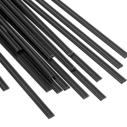 50 Pcs Plastics Welding Repair Rods Strips Kit 9.8 In Plastic Welder Black PP Plastic Welding Rods for Hot Air Welder Machine Car Bumpers Daily Repair | Plastic Welding Repair Rods Strips Kit, for Hot Air Welder Machine Car Bumpers Daily Repair
