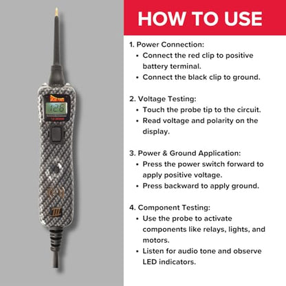 Power Probe 3 Circuit Tester, Supplies Power & Ground (PP3CSCARB) - color: Carb - Limited Edition