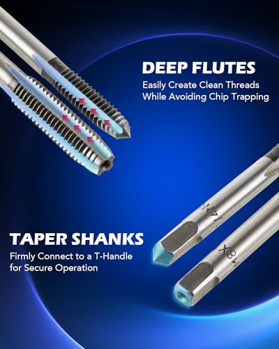 OMT Tap and Die Set, SAE and Metric Thread Repair and Cutting Kit | M3-M12 and #4-1/2 Inch, High-Carbon Chromium Steel, Internal and External Threads, Mechanics and Craftsmen, Coarse and Fine - size: 80 pc Metric and SAE