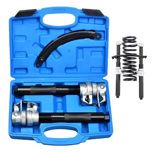 Heavy Duty Coil Spring Compressor Tool | 3 Pieces Macpherson Strut Spring Compressor Tool with Jaws and Holder; Max Load 2645 Pounds