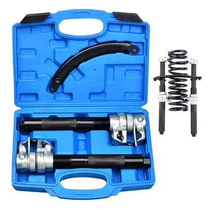 Heavy Duty Coil Spring Compressor Tool | 3 Pieces Macpherson Strut Spring Compressor Tool with Jaws and Holder; Max Load 2645 Pounds