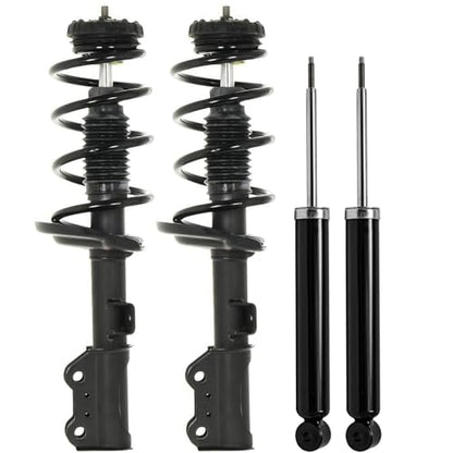 Detroit Axle - Front Struts w/Coil Springs Rear Shock Absorbers Replacement for 2010-2016 Cadillac SRX - 4pc Set - size: 4AQ47243/Shock Kit