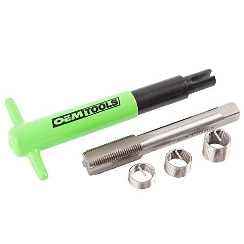 OEMTOOLS 25643 Fix-A-Thread Spark Plug Thread Repair Kit, Metric, Comprehensive Solution for Automotive Spark Plug Reconditioning, Durable 18-8 Stainless Steel, For Use With Alloys, Steel, Plastics - size: M14-1.25, style: Metric
