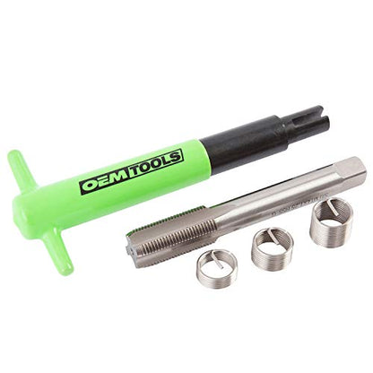 OEMTOOLS 25643 Fix-A-Thread Spark Plug Thread Repair Kit, Metric, Comprehensive Solution for Automotive Spark Plug Reconditioning, Durable 18-8 Stainless Steel, For Use With Alloys, Steel, Plastics - size: M14-1.25, style: Metric
