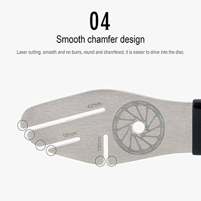 Rotor Truing Fork Bike Disc Alignment Tool Bicycle Brake Wrench,Bike Disc Brake Pad Adjustment Alignment Tool Gap Regulator,3 Slot Depths,Strong,Easy to Carry and Use - style: 1pc Brake Wrench