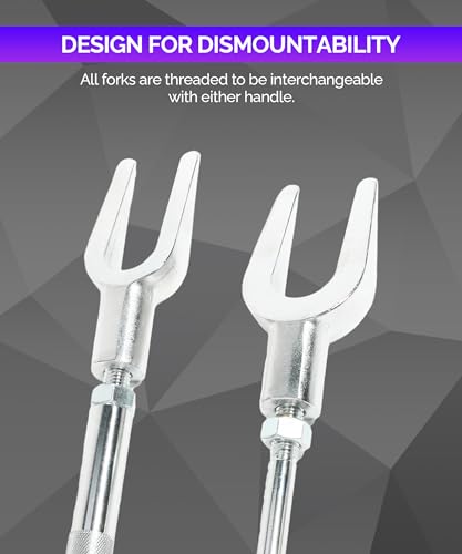 RACOONA 5PCS Ball Joint Separator,Ball Joint Tie Rod and Pitman Arm,Car Accessories Tie Rod Removal Tool Set Pickle Fork Ball Joint Separator Set Tie Rod,Ball Joint Separator Kit for Cars Light Trucks