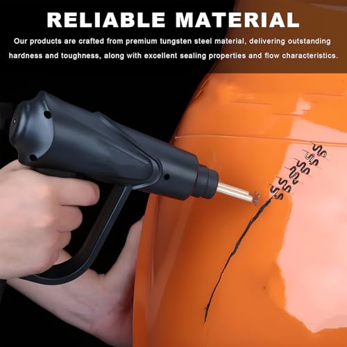 1000PCS Hot Staples Bumper Welding Rods, 0.8mm 0.6mm Wave Auto Plastic Welder Wire with Storage Box, Metal Hot Staples for Repair Car Bumper Dashboard Plastic Supplies