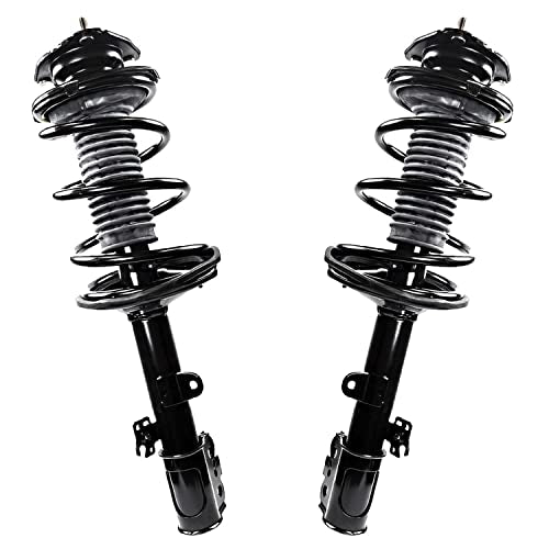 Detroit Axle - AWD Front Struts Sway Bars for 2011-2014 Toyota Sienna, 2 Struts & Coil Spring Assembly 2 Sway Bars 2012 2013 Replacement Suspension Ready Struts Shocks - size: 4QS47201/ sway kit
