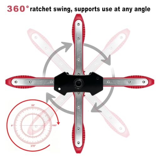 360° Brake Caliper Compression Tool,2 Large Steel Plates & 4 Caliper Hooks,Brake Caliper Press for Car,Truck,SUV