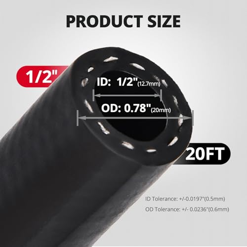 EVIL ENERGY 1/2" Transmission Oil Cooler Hose 20FT 250PSI SAE J1532 - size: 1/2 20FT